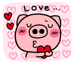 pig heart 3(English) sticker #2026973
