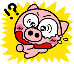 pig heart 3(English) sticker #2026976