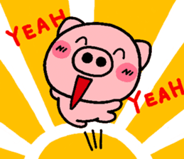 pig heart 3(English) sticker #2026978