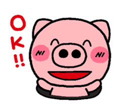 pig heart 3(English) sticker #2026981