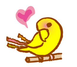 "PEACH", Peach-faced Lovebird sticker #2027488