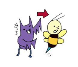 The life of flying bats and bees sticker #2027611