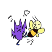 The life of flying bats and bees sticker #2027614