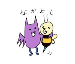 The life of flying bats and bees sticker #2027615