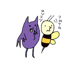 The life of flying bats and bees sticker #2027616