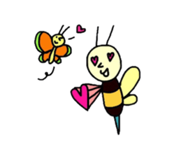 The life of flying bats and bees sticker #2027617