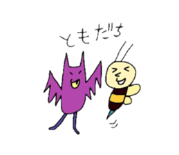 The life of flying bats and bees sticker #2027622