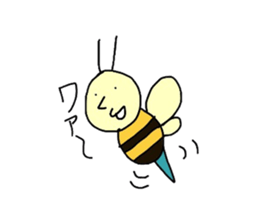 The life of flying bats and bees sticker #2027642