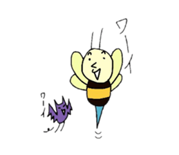 The life of flying bats and bees sticker #2027643