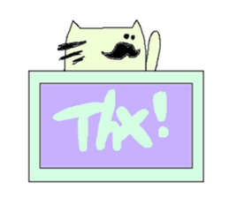 Girl's and cat's sticker. sticker #2028236