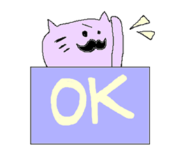 Girl's and cat's sticker. sticker #2028241