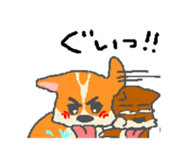 Shiba and Corgi sticker #2028522