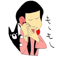 Girl and dog sticker #2028927