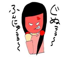 Girl and dog sticker #2028949