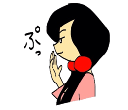 Girl and dog sticker #2028952