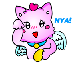 Kawaii Cat Pikaneko (Greeting & Digging) sticker #2029207