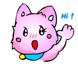 Kawaii Cat Pikaneko (Greeting & Digging) sticker #2029208