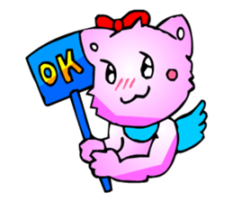 Kawaii Cat Pikaneko (Greeting & Digging) sticker #2029210