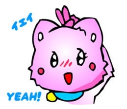 Kawaii Cat Pikaneko (Greeting & Digging) sticker #2029220