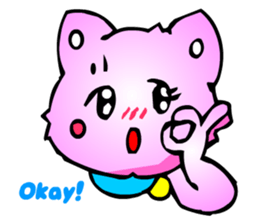 Kawaii Cat Pikaneko (Greeting & Digging) sticker #2029225