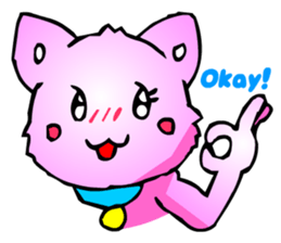 Kawaii Cat Pikaneko (Greeting & Digging) sticker #2029226