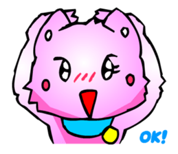 Kawaii Cat Pikaneko (Greeting & Digging) sticker #2029228