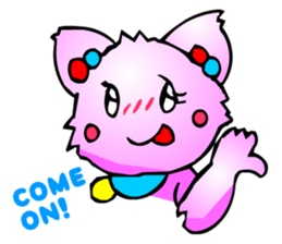 Kawaii Cat Pikaneko (Greeting & Digging) sticker #2029231