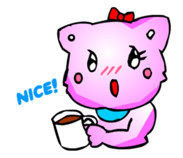 Kawaii Cat Pikaneko (Greeting & Digging) sticker #2029233