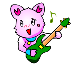 Kawaii Cat Pikaneko (Greeting & Digging) sticker #2029236