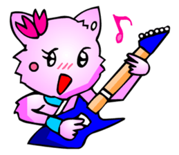 Kawaii Cat Pikaneko (Greeting & Digging) sticker #2029237