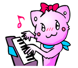 Kawaii Cat Pikaneko (Greeting & Digging) sticker #2029239