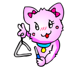 Kawaii Cat Pikaneko (Greeting & Digging) sticker #2029240