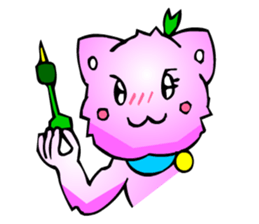 Kawaii Cat Pikaneko (Greeting & Digging) sticker #2029243