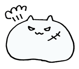 Pretty cat made of rice cakes sticker #2030298