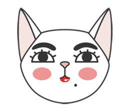 cutie cat face sticker #2030551