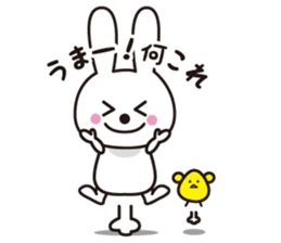 Sticker of a rabbit pretty loosely sticker #2031177