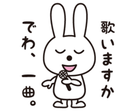 Sticker of a rabbit pretty loosely sticker #2031197