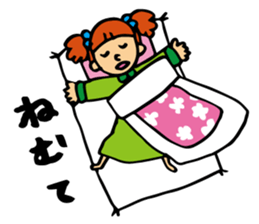 girl pushing sendai sticker #2032416