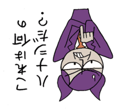 Bat-Uncle upside down Sticker by YOINEKO sticker #2032847