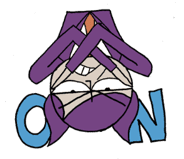 Bat-Uncle upside down Sticker by YOINEKO sticker #2032851