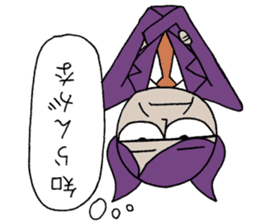 Bat-Uncle upside down Sticker by YOINEKO sticker #2032854