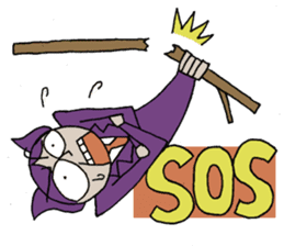 Bat-Uncle upside down Sticker by YOINEKO sticker #2032857