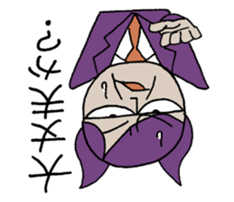 Bat-Uncle upside down Sticker by YOINEKO sticker #2032862