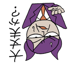 Bat-Uncle upside down Sticker by YOINEKO sticker #2032862