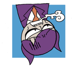 Bat-Uncle upside down Sticker by YOINEKO sticker #2032864