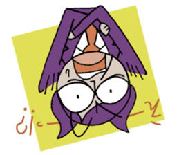 Bat-Uncle upside down Sticker by YOINEKO sticker #2032870