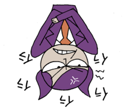 Bat-Uncle upside down Sticker by YOINEKO sticker #2032874