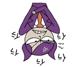 Bat-Uncle upside down Sticker by YOINEKO sticker #2032874