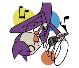 Bat-Uncle upside down Sticker by YOINEKO sticker #2032878