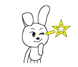 12th edition white rabbit expressive sticker #2033444